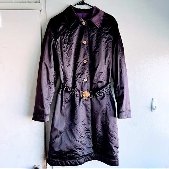 Versace Jackets & Blazers - Versace Jeans Couture Plum Raincoat